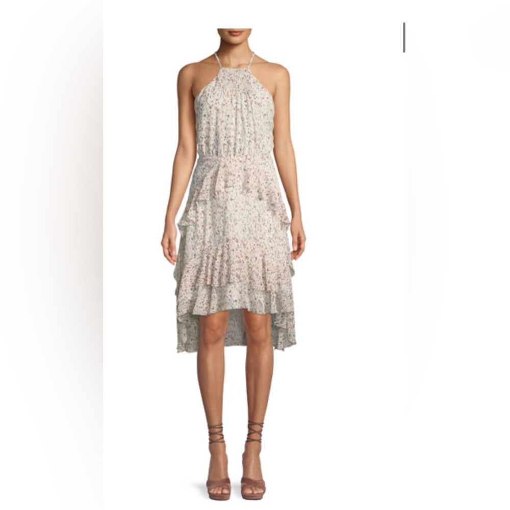 NWT Joie Size 6 Lamberta Printed Silk Halter Dress